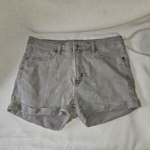 Old Navy Women's Sz 14 Gray O.G. Shorts High Rise Rolled Cuffs Festival Casual